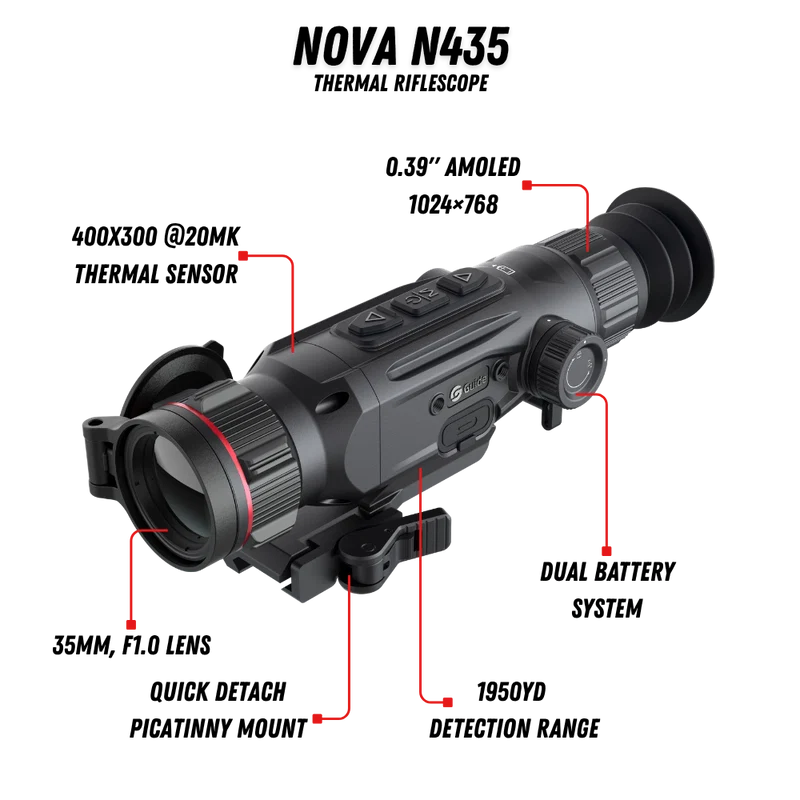 N435 Thermal Riflescope TU435 LRF PRO 3.3X 400x300 35mm
