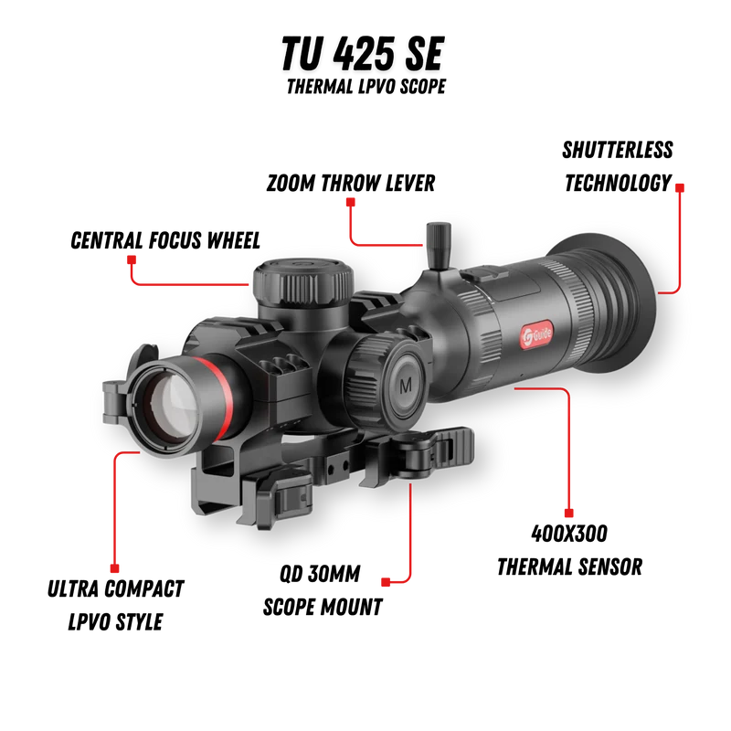 TU425 SE 3.0 Thermal Riflescope 3x 400x300 25mm
