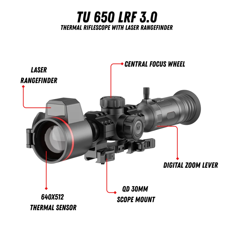 TU650 LRF 3.0 Thermal Riflescope 3.9X 640x512 50mm