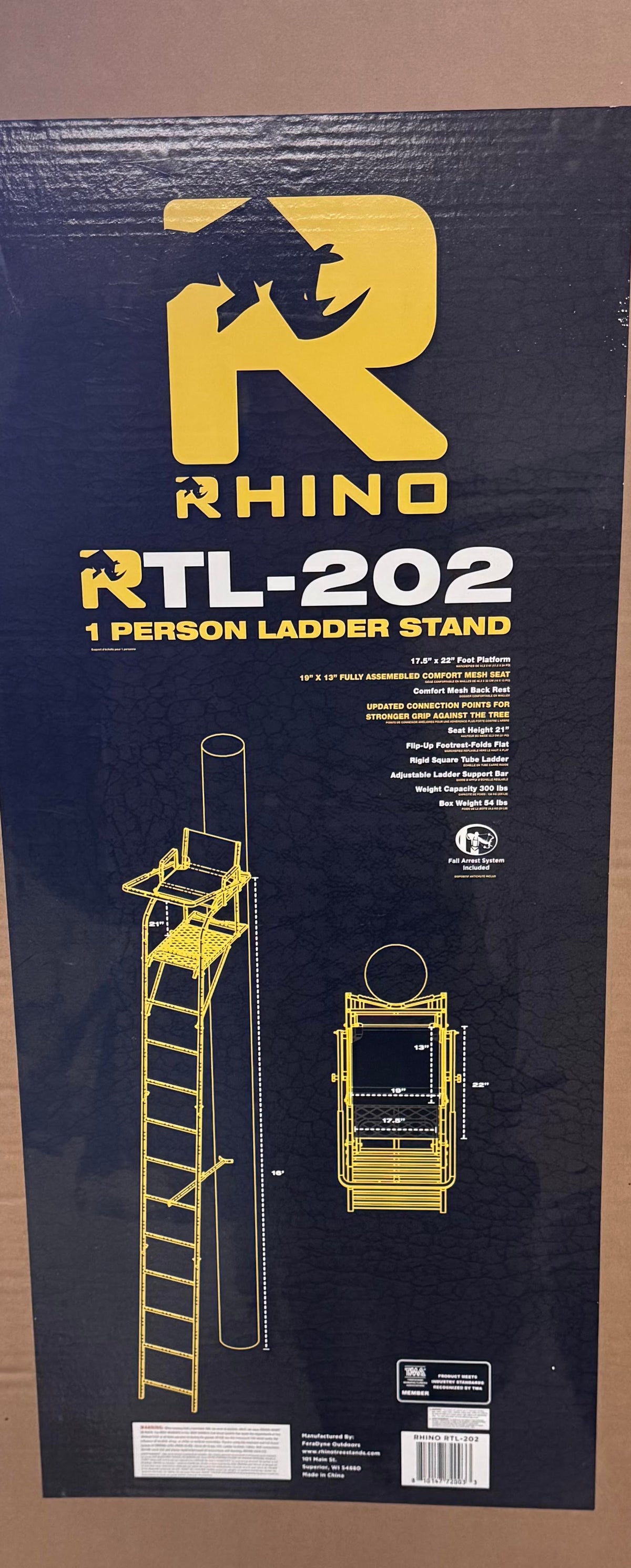 Rhino 16-Foot Ladder Tree Stand RTL-202