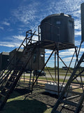 Tank Blind #1 on a 10-foot elevated tower with steel stairway and landing